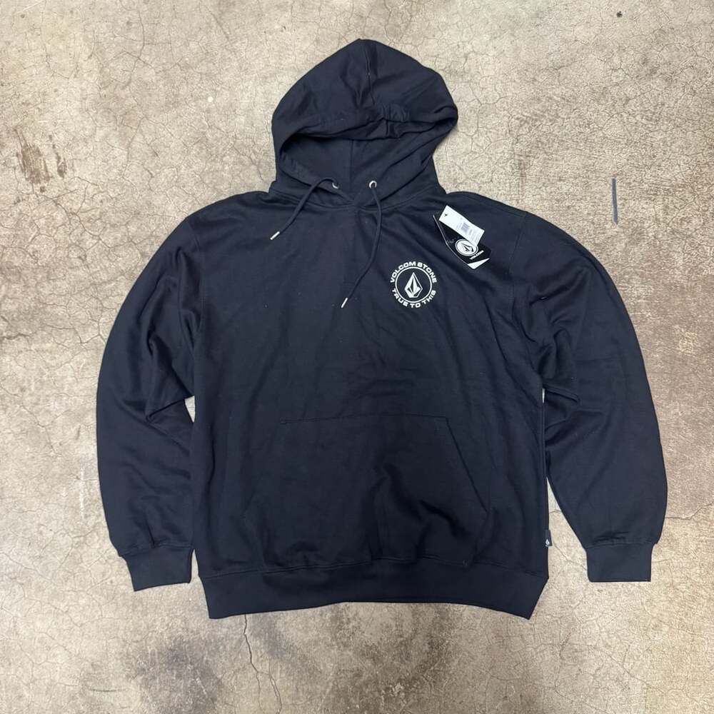 Volcom Stone True To This Black Pullover Hoodie Size Large New With Tags